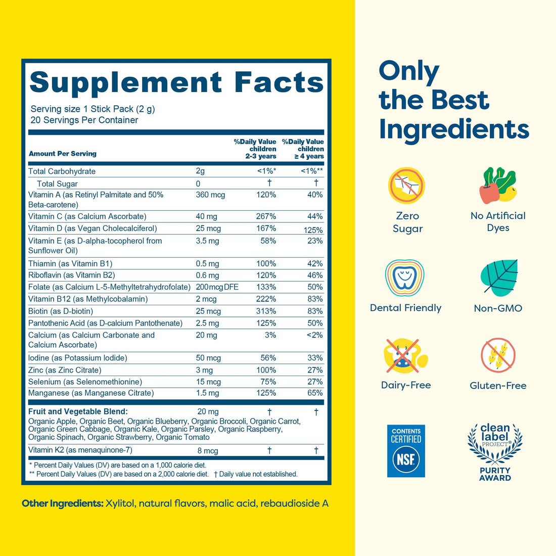 Hiya Kids Multivitamin – 15+ Essential Vitamins & Minerals with Fruits & Veggies for Ages 2+, Supports Growth, Development & Immune - PrimeBioHealth - canada supplements