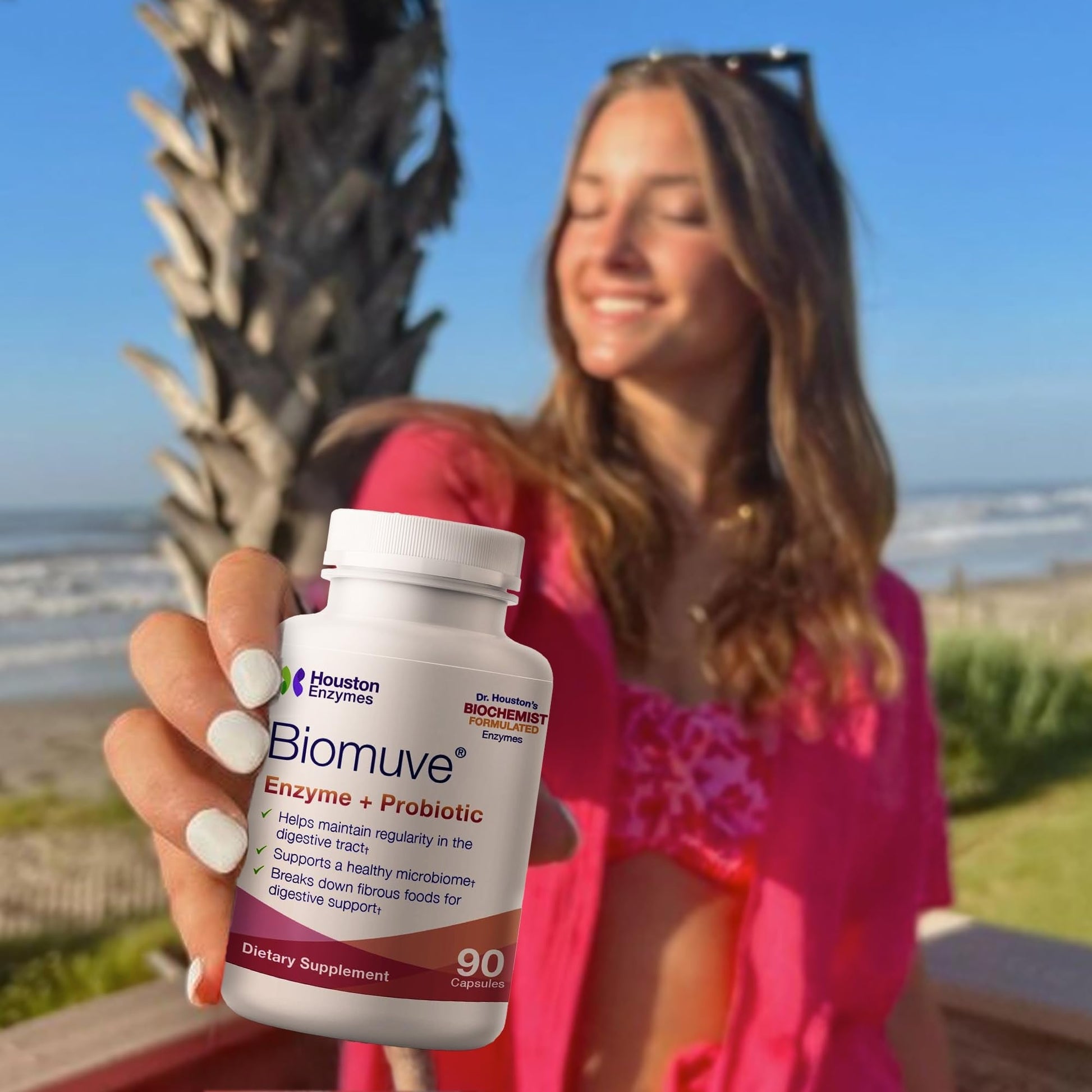 Houston Enzymes Biomuve – 120 Capsules | Professionally Formulated to Maintain Regularity & Healthy Bowel Movements | Unique Combination of Enzymes - PrimeBioHealth - canada supplements