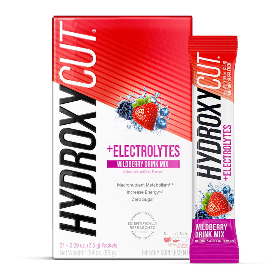 Hydroxycut Drink Mix, Wildberry Blast - 21 Travel-Size Packets - Zero Calories, Zero Sugar - Boost Metabolism, Burn Calories - PrimeBioHealth - canada supplements