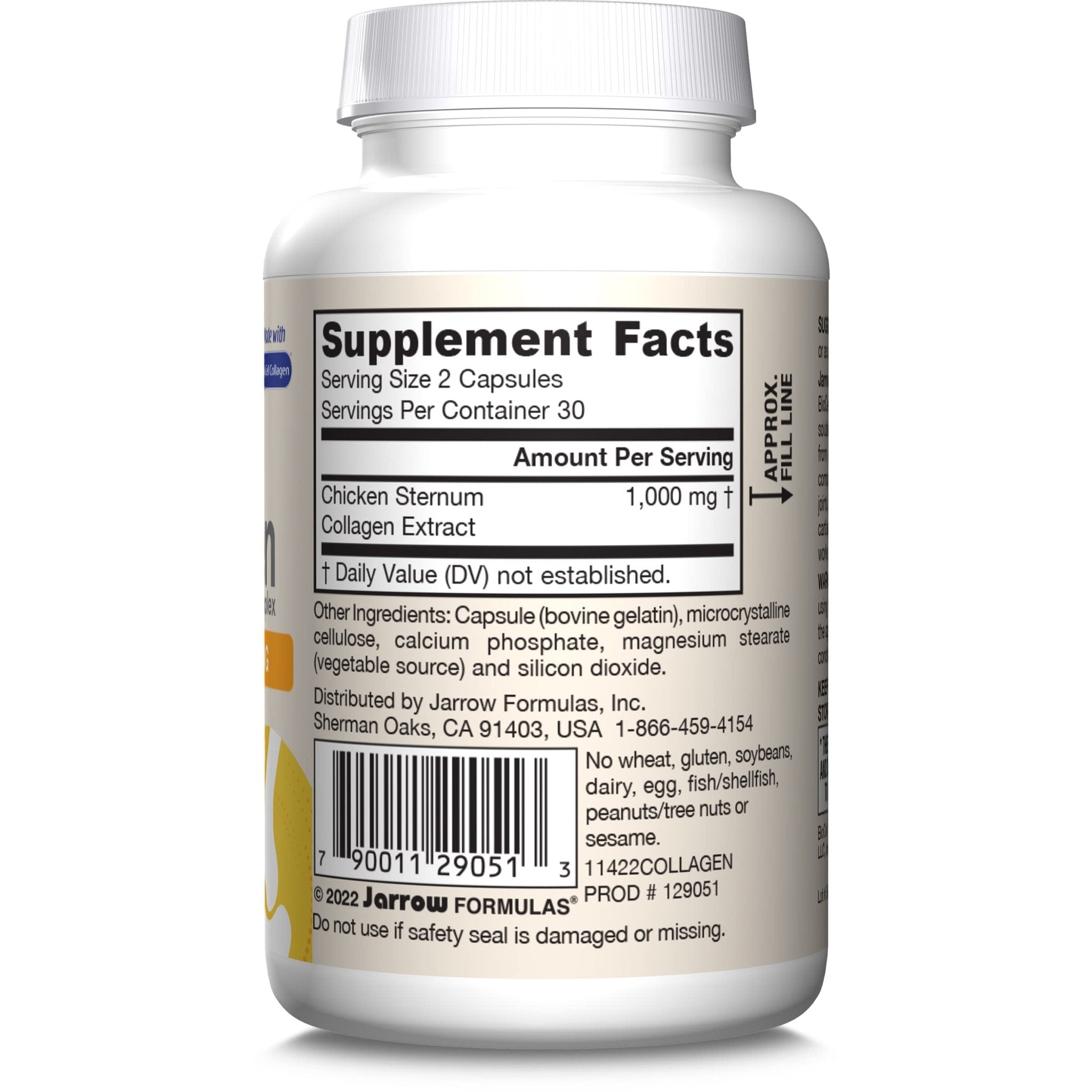 Jarrow Formulas® Type II Collagen Complex 1000 mg Supplements, Supports Skin and Joint Health, 60 Capsules, 30 Day Supply - PrimeBioHealth - canada supplements