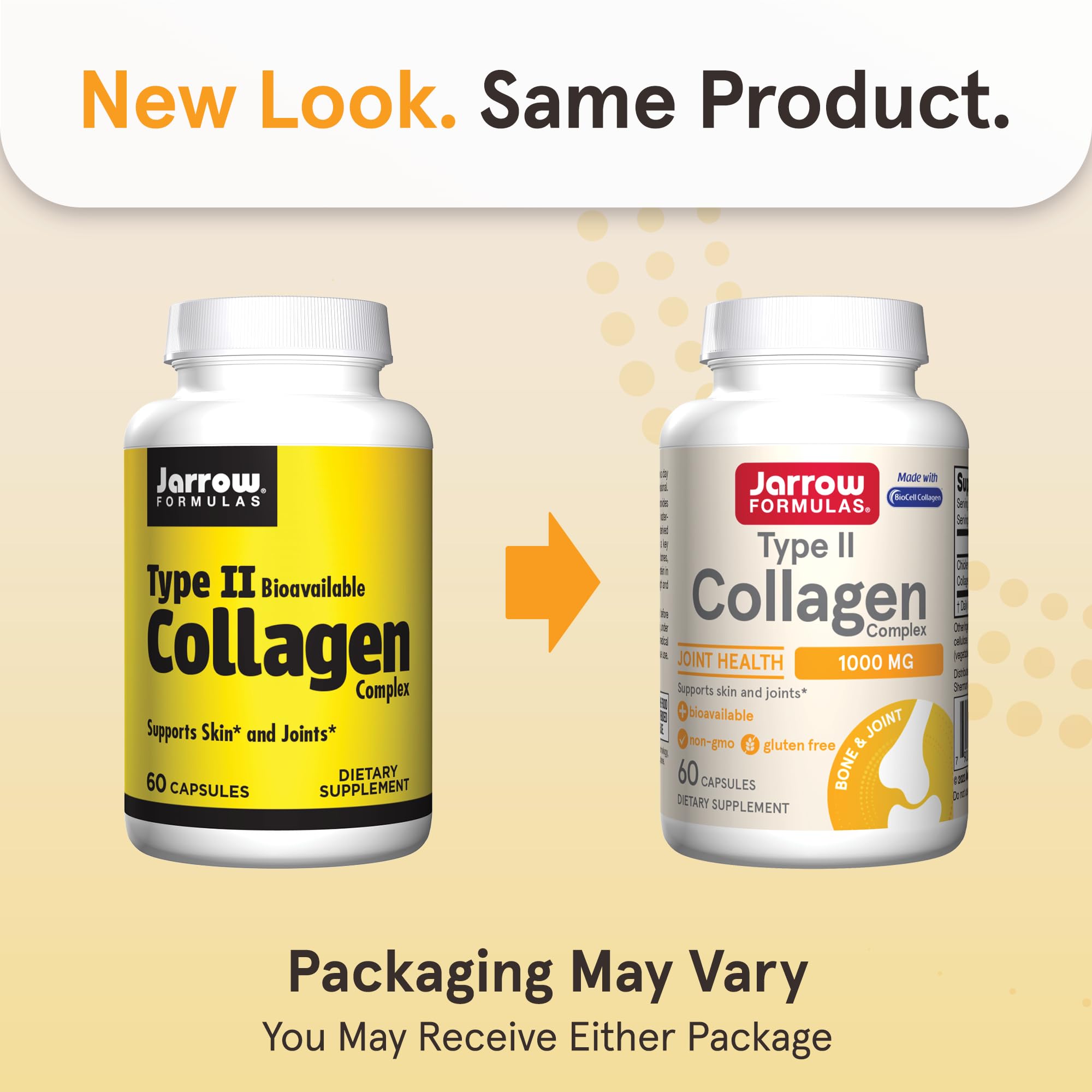 Jarrow Formulas® Type II Collagen Complex 1000 mg Supplements, Supports Skin and Joint Health, 60 Capsules, 30 Day Supply - PrimeBioHealth - canada supplements