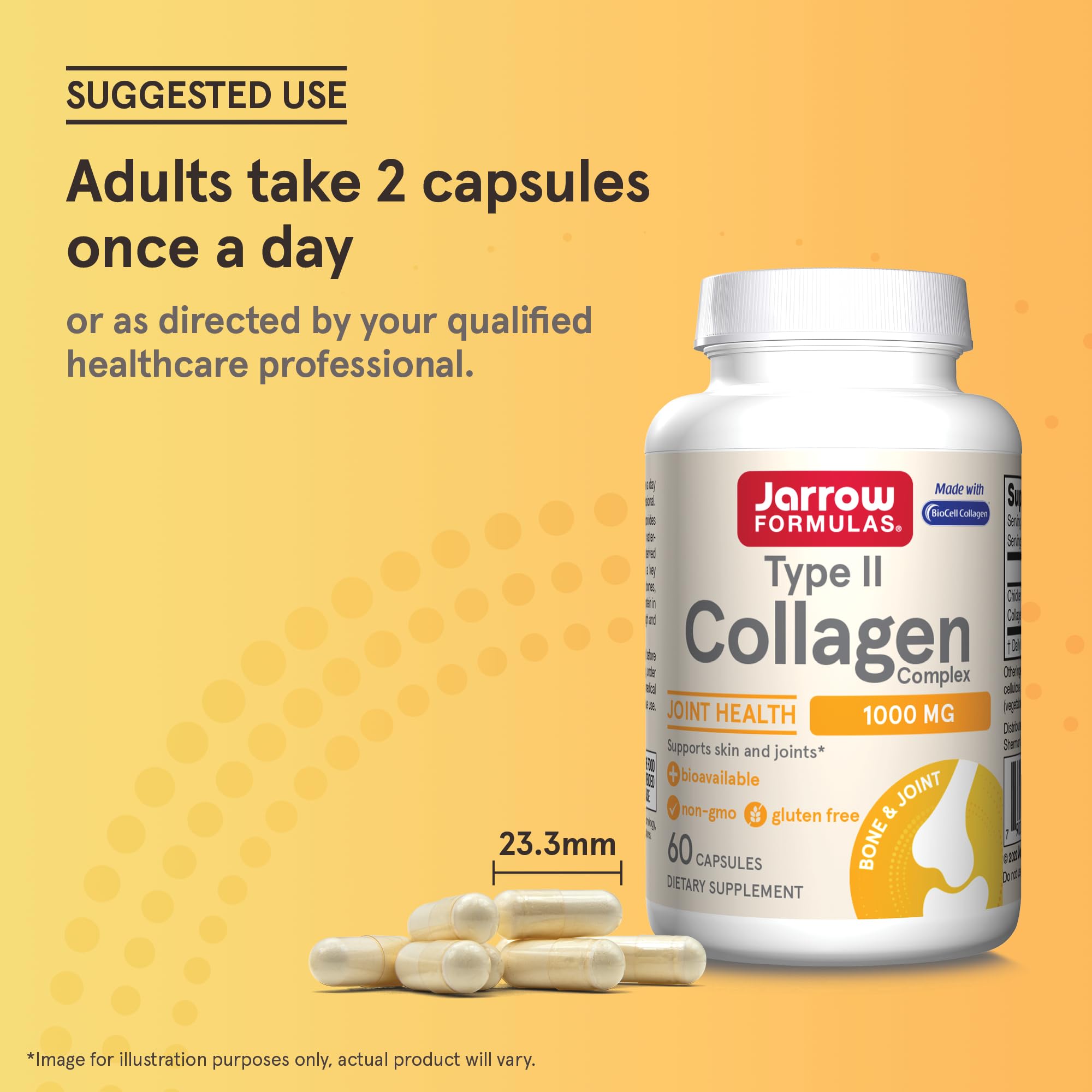 Jarrow Formulas® Type II Collagen Complex 1000 mg Supplements, Supports Skin and Joint Health, 60 Capsules, 30 Day Supply - PrimeBioHealth - canada supplements