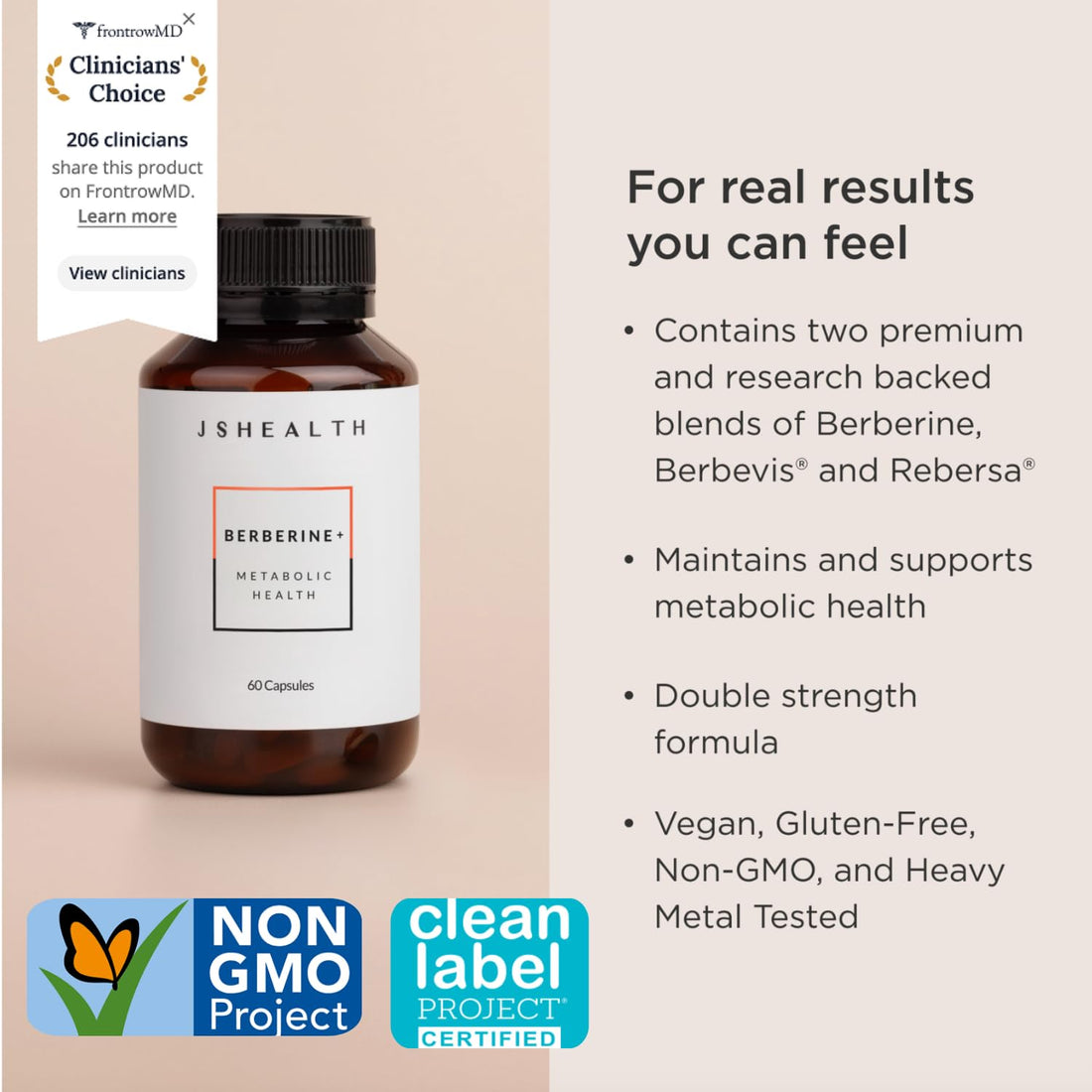 JSHealth Supplement with Berbevis for Metabolic Health Support. Higher Strength for Blood Sugar Already in the Normal Range and Body Composition - PrimeBioHealth - canada supplements