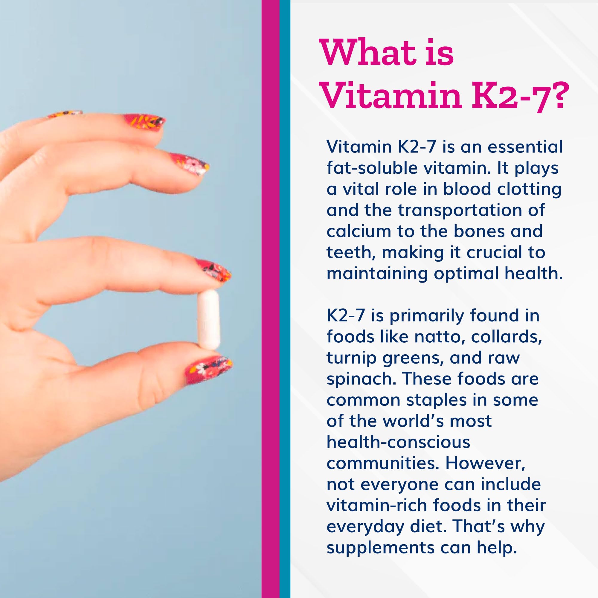 Just Thrive Vitamin K2-7 - Bone, Brain, and Heart Health K2 Vitamin Supplement, 60 Capsules - PrimeBioHealth - canada supplements