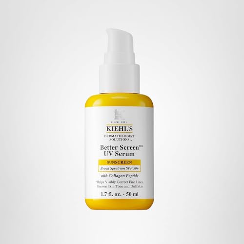 Kiehl's Better Screen UV Serum SPF 50+, Invisible Facial Sunscreen with Collagen Peptide, UV Filters to Shield UVA & UVB - PrimeBioHealth - canada supplements