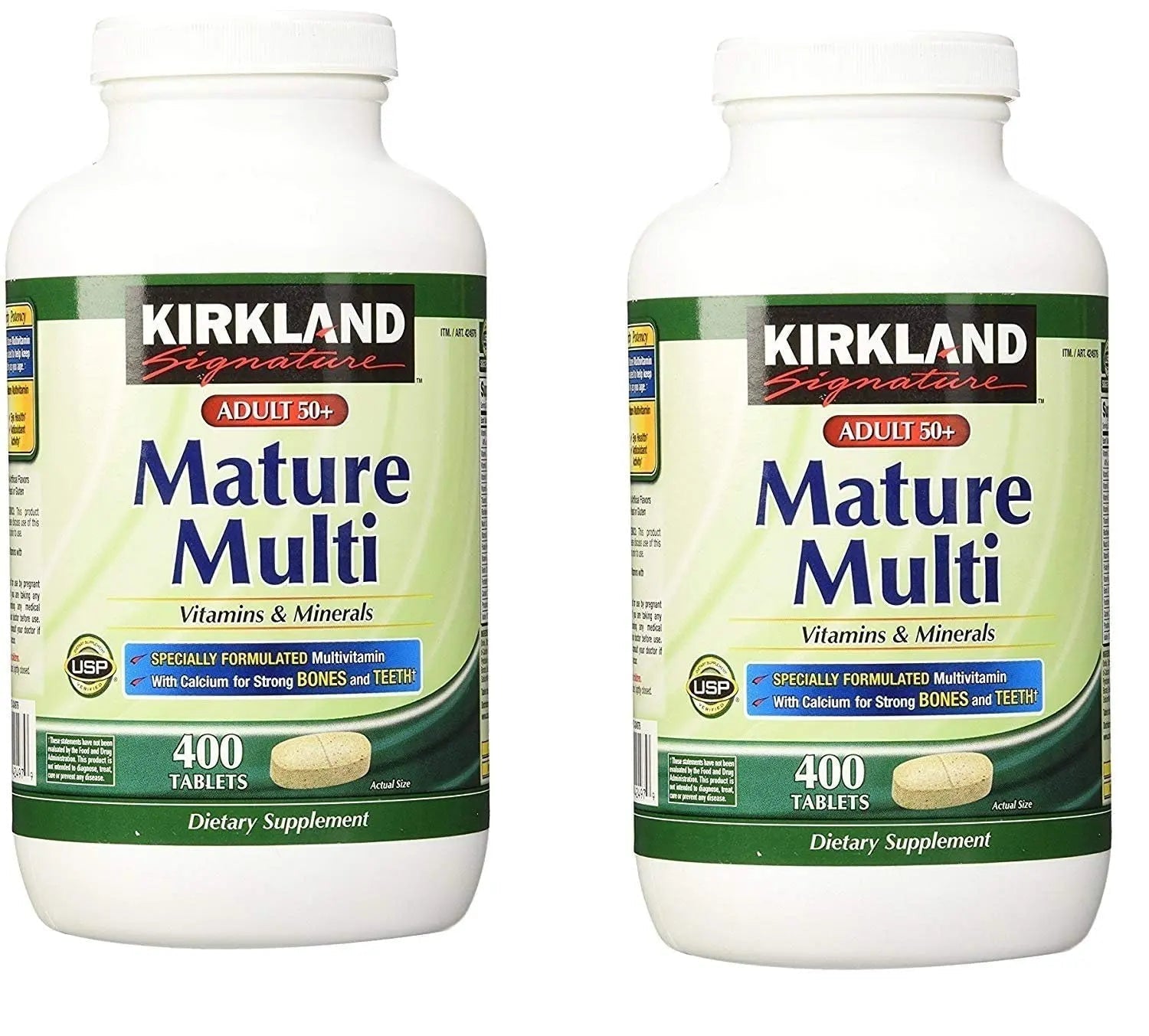 Kirkland Signature Adult 50+ Multi Vitamins & Minerals, 400 Tablets (2 Pack) - PrimeBioHealth - canada supplements