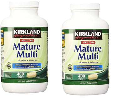Kirkland Signature Adult 50+ Multi Vitamins & Minerals, 400 Tablets (2 Pack) - PrimeBioHealth - canada supplements