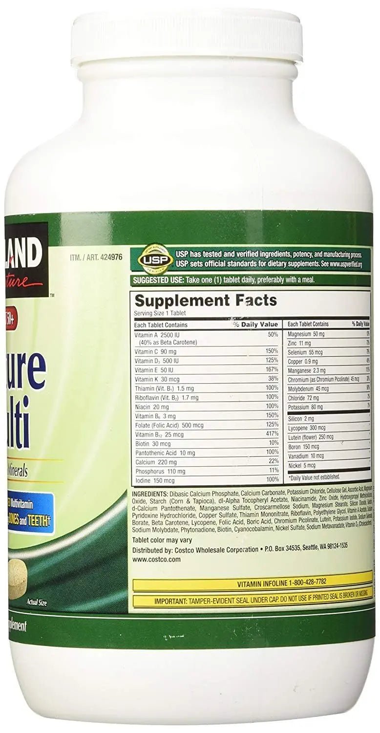 Kirkland Signature Adult 50+ Multi Vitamins & Minerals, 400 Tablets (2 Pack) - PrimeBioHealth - canada supplements