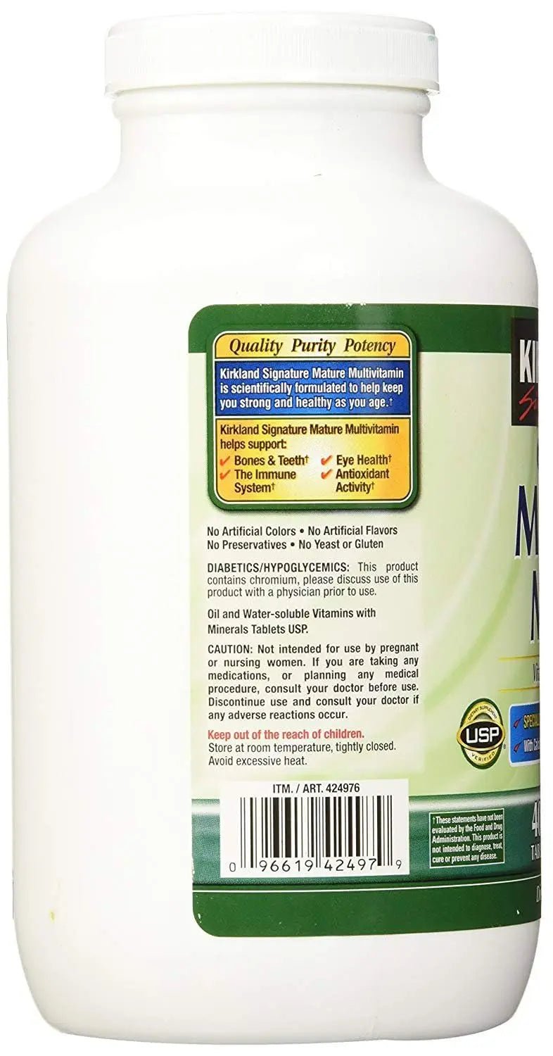 Kirkland Signature Adult 50+ Multi Vitamins & Minerals, 400 Tablets (2 Pack) - PrimeBioHealth - canada supplements