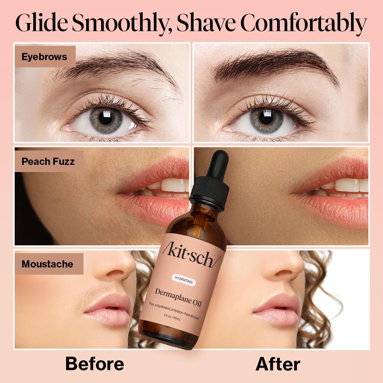 Kitsch Dermaplane Face Oil with Jojoba & Argan Oil – Hydrating Facial Formula for Dermaplaning Tool, Gua Sha & Razor Use - PrimeBioHealth - canada supplements