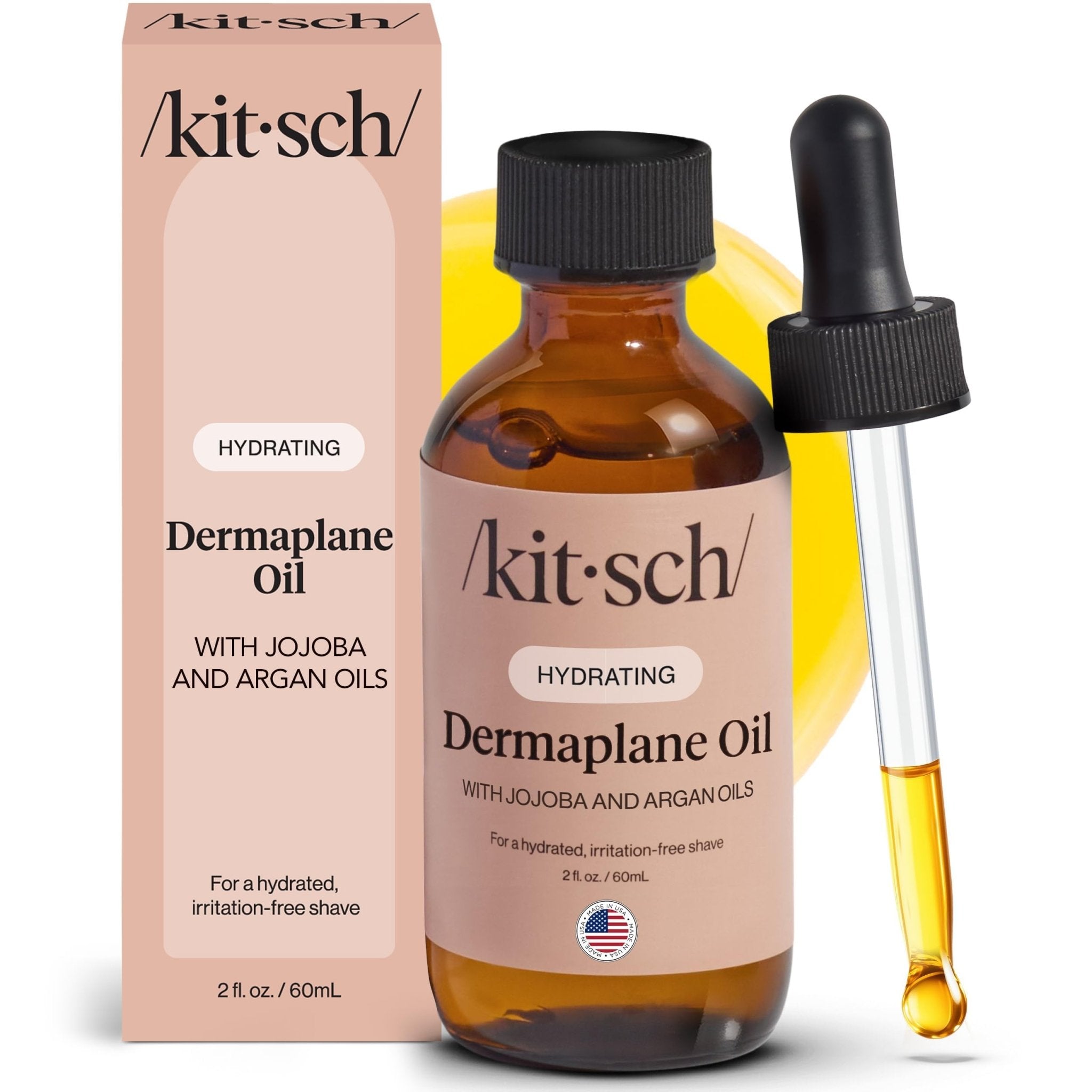 Kitsch Dermaplane Face Oil with Jojoba & Argan Oil – Hydrating Facial Formula for Dermaplaning Tool, Gua Sha & Razor Use - PrimeBioHealth - canada supplements