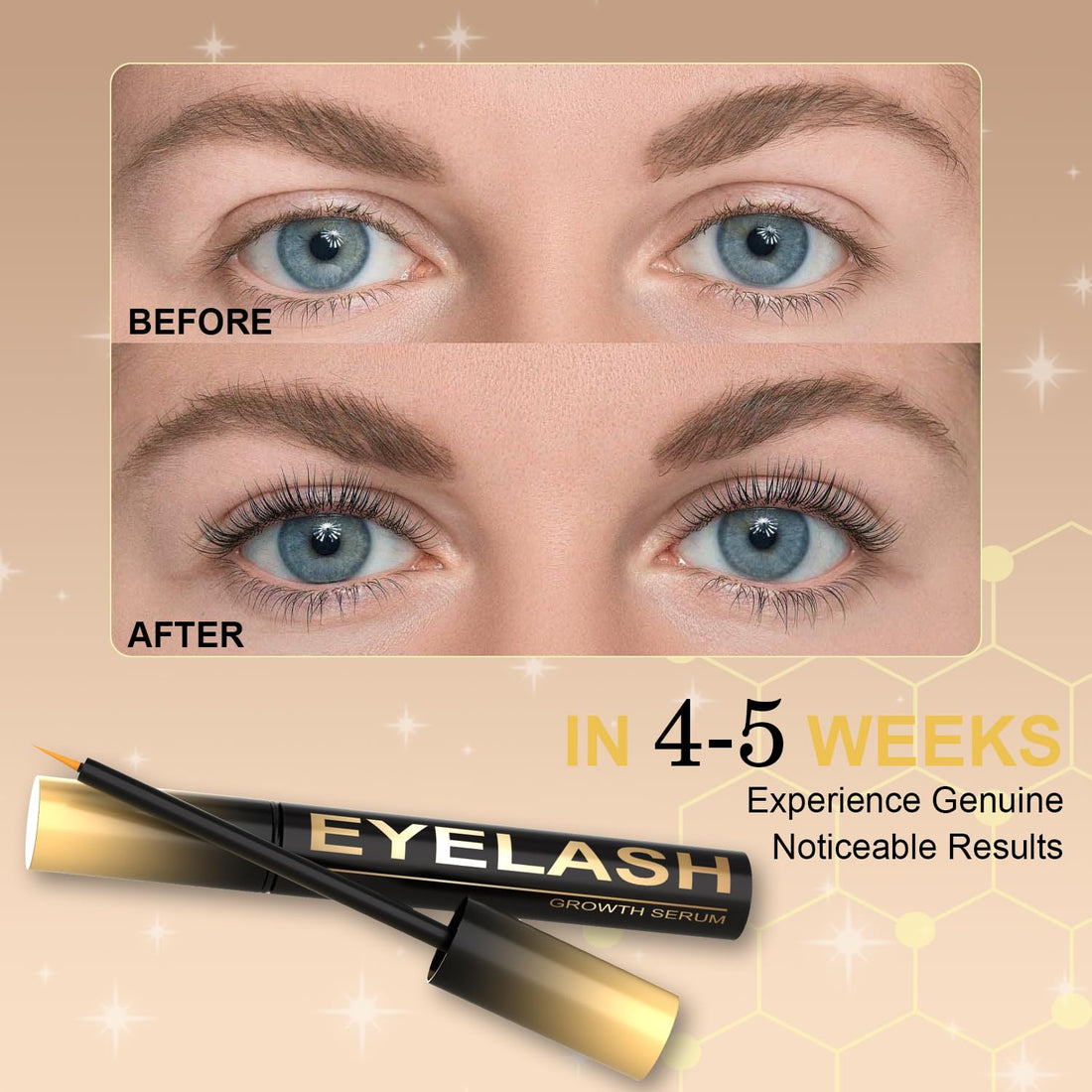 Lash Serum for Eyelash Growth, Premium Lash Enhancing Serum with Advanced Formula Volumizing Longer Fuller - PrimeBioHealth - canada supplements
