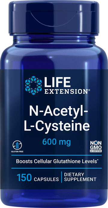Life Extension N-Acetyl-L-Cysteine (NAC) 600mg, 150 Capsules - PrimeBioHealth - canada supplements