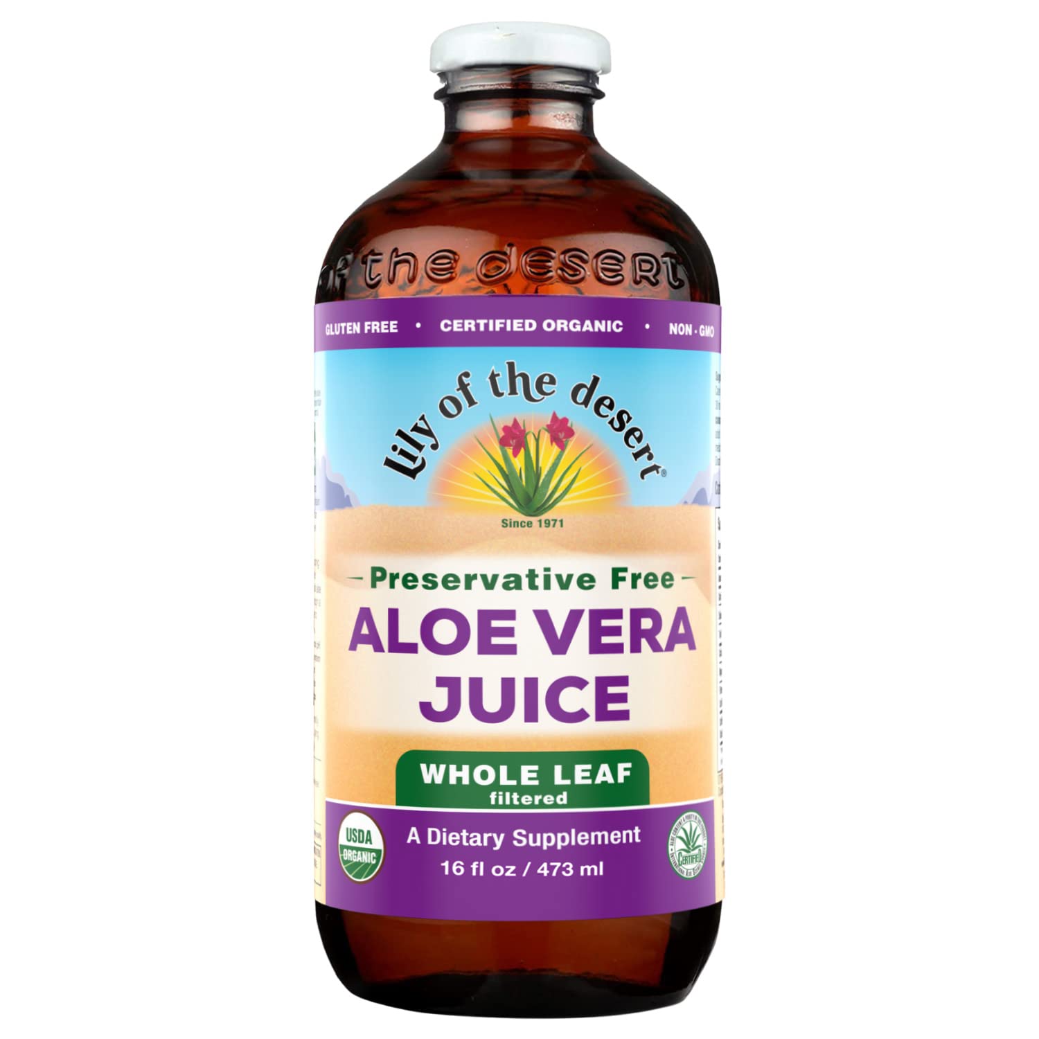 Lily of the Desert Aloe Vera Juice, Whole Leaf Filtered, Organic & Preservative Free – Natural Vitamins, Digestive Enzymes for Gut Health, - PrimeBioHealth - canada supplements