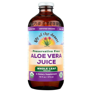 Lily of the Desert Aloe Vera Juice, Whole Leaf Filtered, Organic & Preservative Free – Natural Vitamins, Digestive Enzymes for Gut Health, - PrimeBioHealth - canada supplements