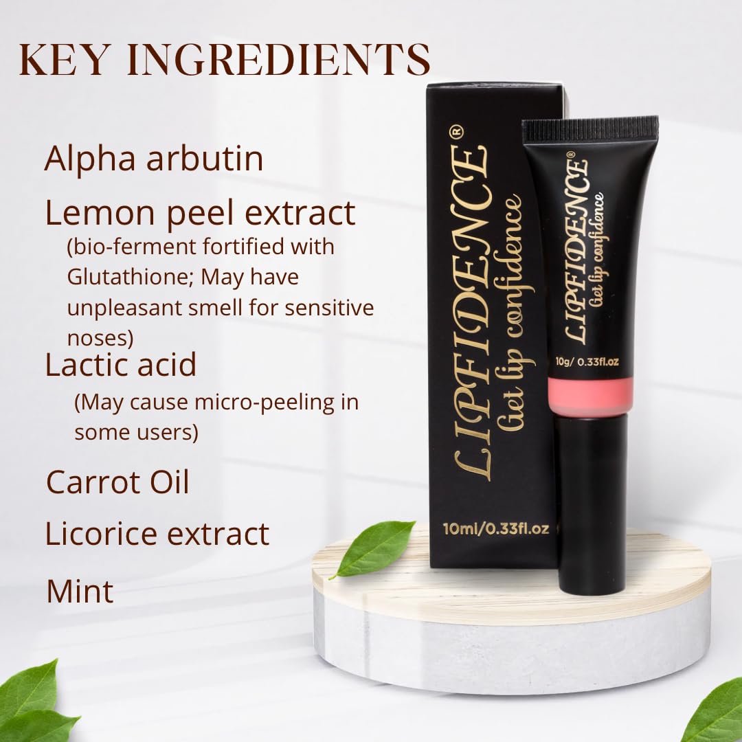 Lipfidence Lip Cream for Dark Lips| For Smokers and Non-Smokers |Improve the appearance of uneven lip tone with Alpha Arbutin & Licorice Extract | Scented+Soothing Mint 10ml/0.33fl.oz - PrimeBioHealth - canada supplements
