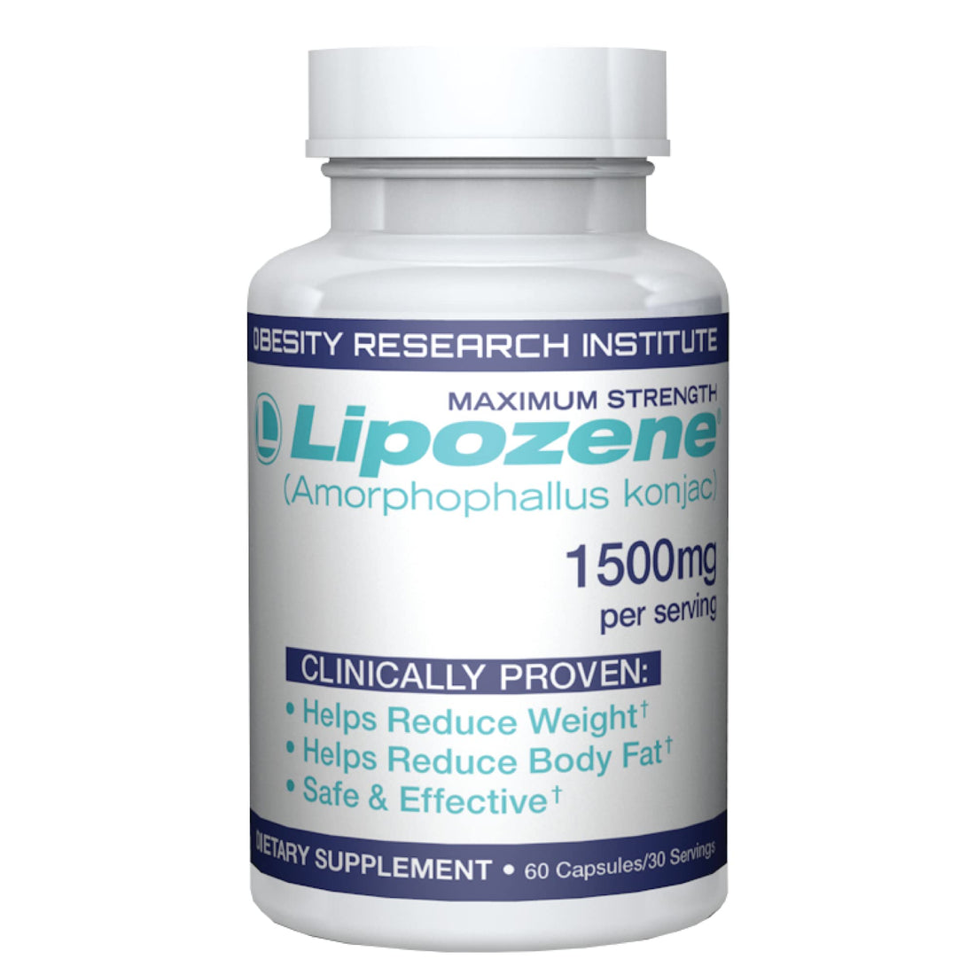 Lipozene Weight-Management Fiber Supplement, 60 Capsules | Non-Stimulant Glucomannan Formula for Healthy Lifestyle Support - PrimeBioHealth - canada supplements