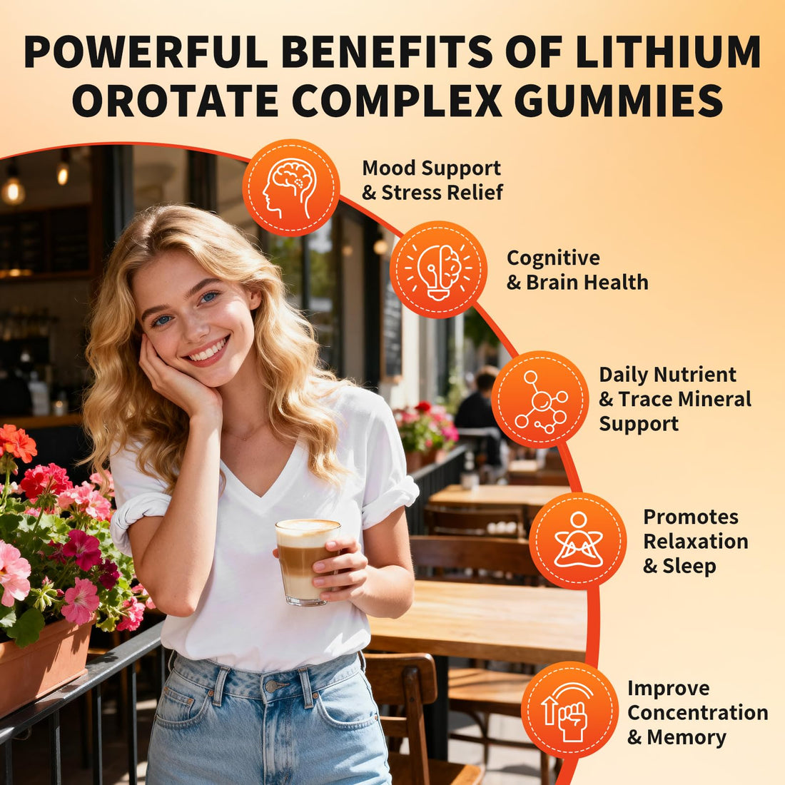 Lithium Orotate 5mg 10mg Gummies Lithium Supplements with Vitamin B, Magnesium & Selenium for Mood Support, Stress Relief, Brain Health, Non-GMO, Vegan, Gluten Free - PrimeBioHealth - canada supplements