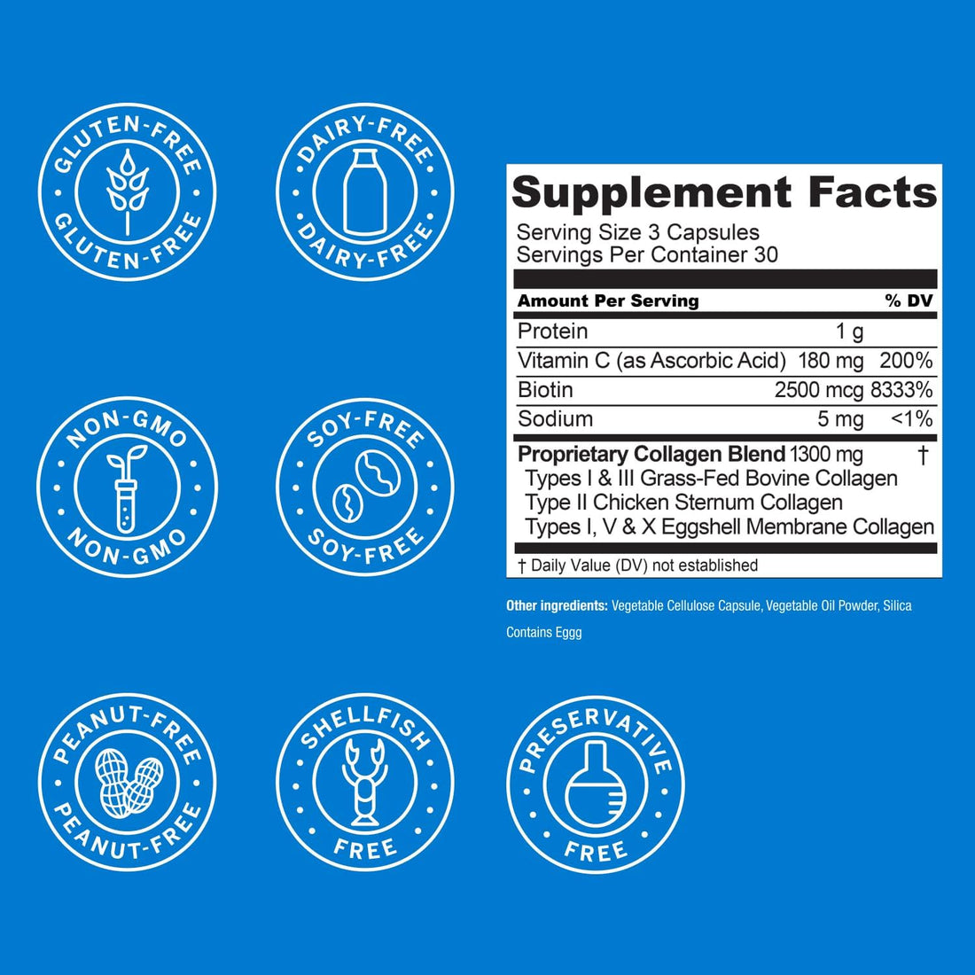 Live Conscious Beyond Collagen Multi Collagen Capsules - Types I, II, III, V & X - Hydrolyzed Blend with Biotin & Vitamin C - PrimeBioHealth - canada supplements