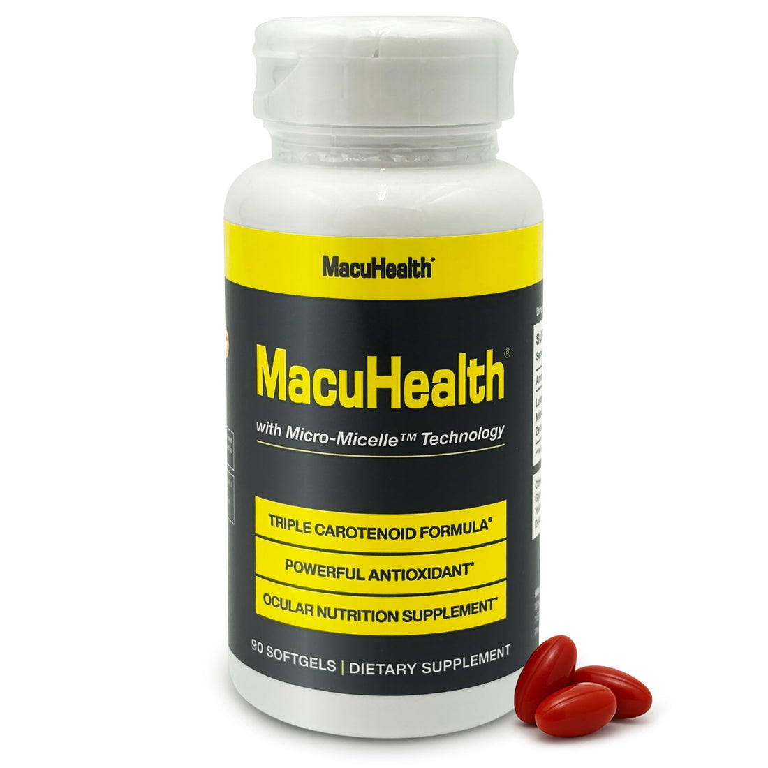 Macuhealth Triple Carotenoid Formula - Eye Vitamins for Adults - 90 Softgels, 3 Month Supply - PrimeBioHealth - canada supplements