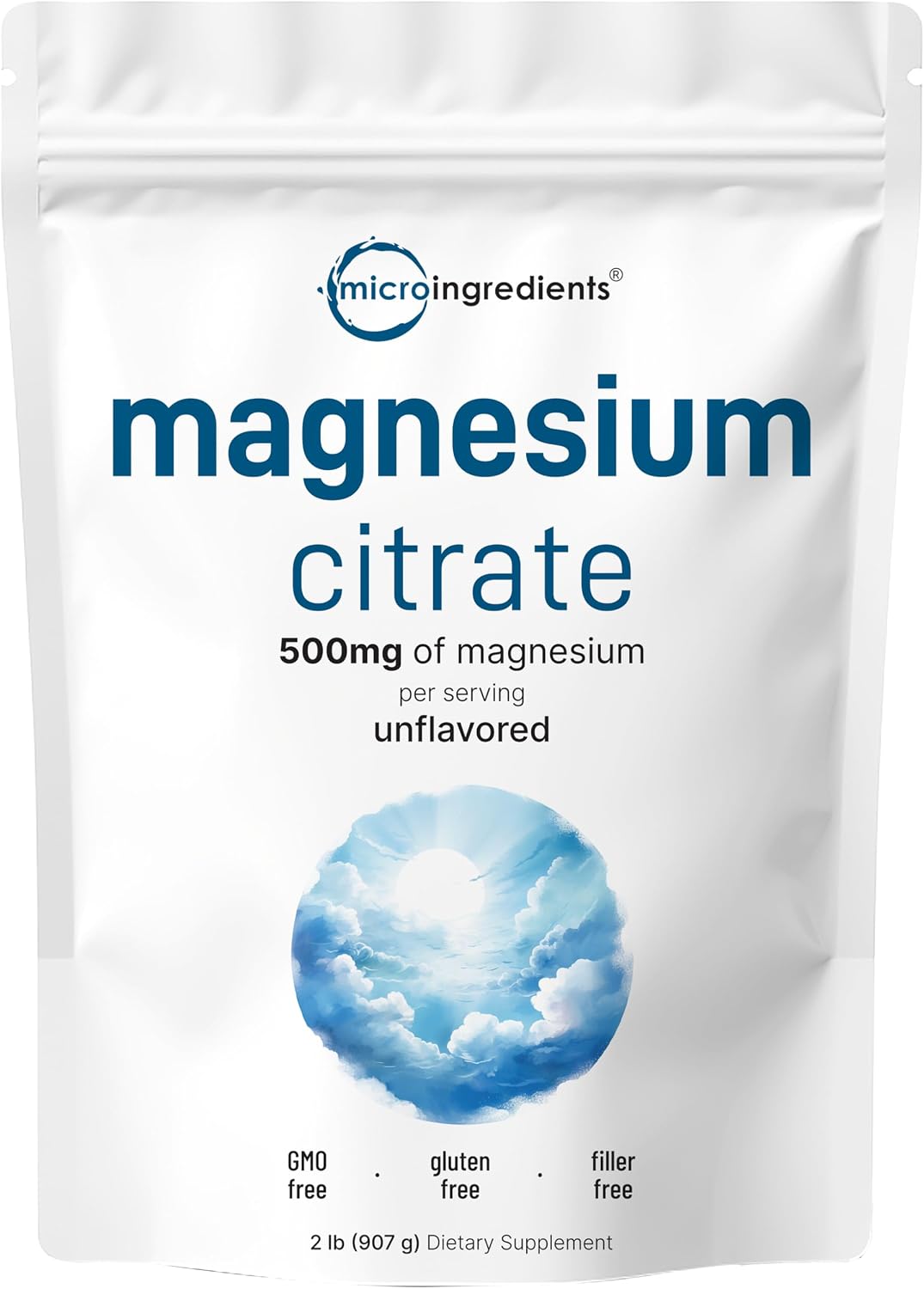 Magnesium Citrate Powder, 2lbs | Unflavored Magnesium Supplement | Relaxation and Nutrient Utilization | Easily Absorbed Formula | Non-GMO, Vegan, Gluten Free - PrimeBioHealth - canada supplements