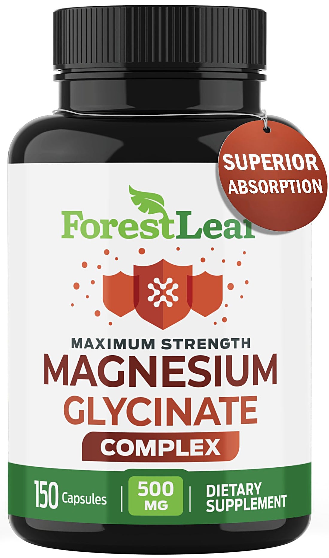 Magnesium Glycinate 500mg Complex - Magnesium Supplement Capsules for Sleep and Calmness - Non-GMO, 3rd Party Tested - PrimeBioHealth - canada supplements