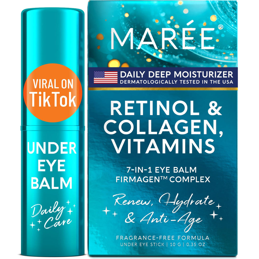 MAREE Under Eye Balm Stick with Retinol & Ceramide Complex – Facial Moisturizer for Dark Circles & Wrinkles - PrimeBioHealth - canada supplements