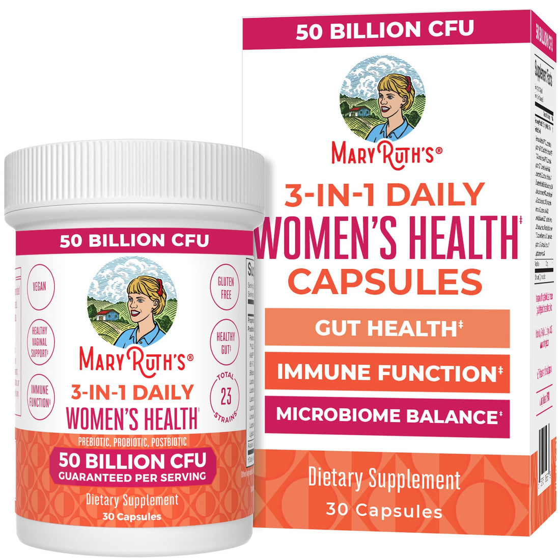 MARYRUTH'S 3-in-1 Daily Health Probiotics for Women | Hormone Support & Gut Health Supplement for Women | Women’s Probiotic - PrimeBioHealth - canada supplements