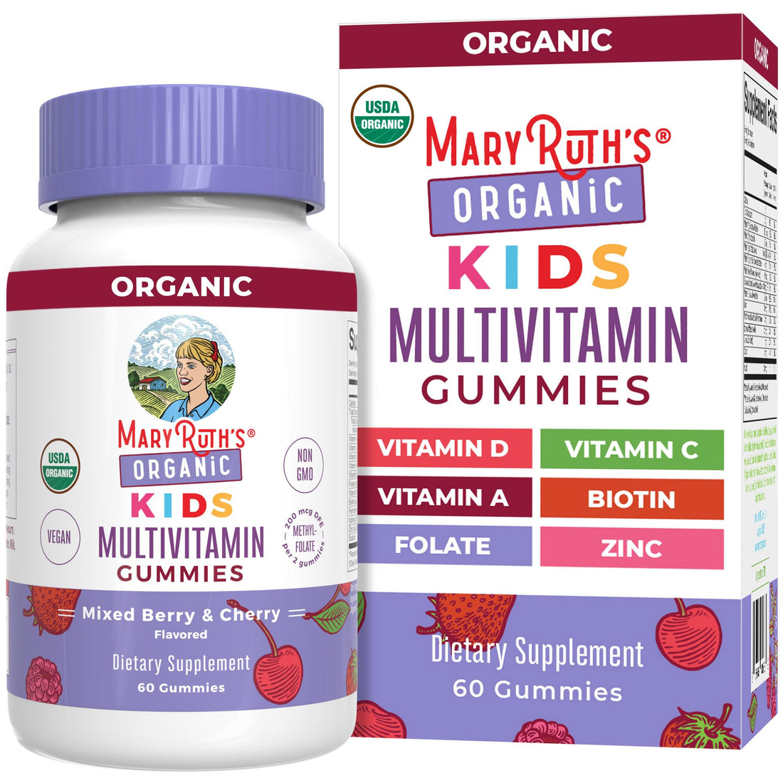 MARYRUTH'S Kids Vitamins | Multi | 1 Month Supply | Multivitamin Gummies for Ages 4+ | Multivitamin for Kids | Vegan | Only 2 Gummies a Day | 60 Count - PrimeBioHealth - canada supplements