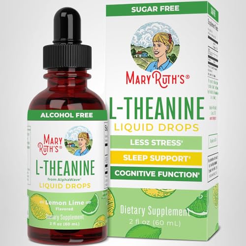 MaryRuth's L Theanine 200mg Liquid Drops | Mood Support for Adults & Kids | Focus Supplement | Natural Sleep Support | Vegan - PrimeBioHealth - canada supplements