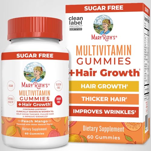 MaryRuth's Multivitamin + Hair Growth Gummies | with Lustriva® | Biotin 10000mcg | B Vitamins | Formulated for Thicker Hair, Wrinkles, Fine Line - PrimeBioHealth - canada supplements