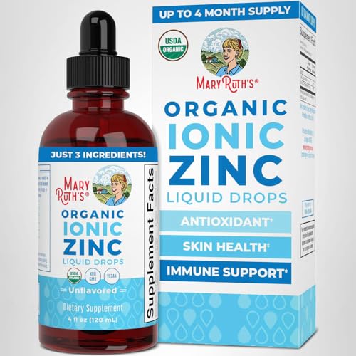 MaryRuth's Organic Liquid Zinc Supplement for Kids & Adults | Immune Support | Skin Health | Antioxidant | Cellular Metabolism | Zinc Sulfate - PrimeBioHealth - canada supplements