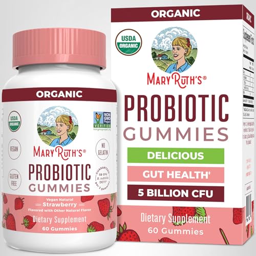 MARYRUTH'S USDA Organic Probiotic Gummies Probiotic Digestive Support | Immune Support | Digestive & Gut Health Supplement | 5 Billion CFU - PrimeBioHealth - canada supplements