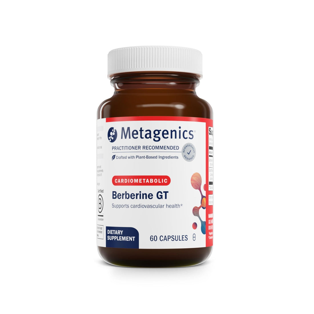 Metagenics Berberine GT - Berberine Supplement 500 mg - Supports Heart Health, Healthy Cholesterol, Triglyceride & Carbohydrate Metabolism - PrimeBioHealth - canada supplements