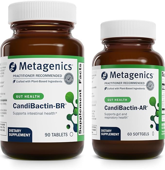 Metagenics Bundle - CandiBactin-BR (90 Tablets) & CandiBactin-AR (60 Softgels) - for Intestinal Support, Gut Health & Intestinal Balance - PrimeBioHealth - canada supplements