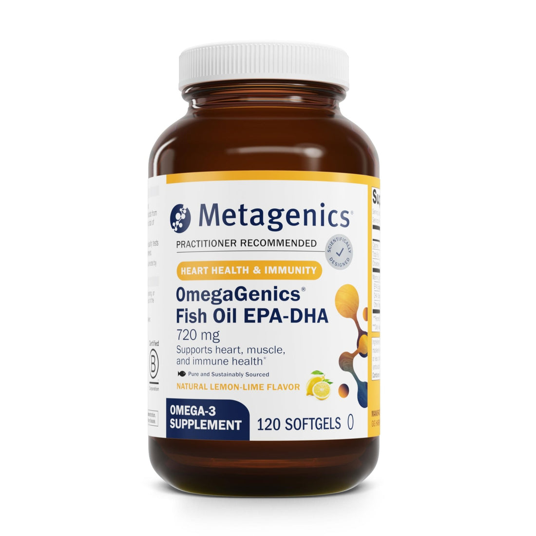 Metagenics OmegaGenics Fish Oil EPA-DHA 720 mg - High Potency Omega-3 Supplement* - Supports Heart, Joint, Brain & Immune Health* - PrimeBioHealth - canada supplements