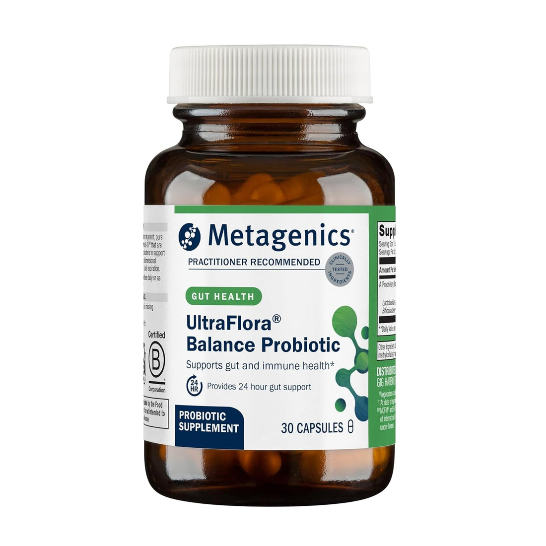 Metagenics UltraFlora Balance Probiotic - Shelf-Stable Daily Gut Health Supplement for Digestive & Immune Support* - PrimeBioHealth - canada supplements