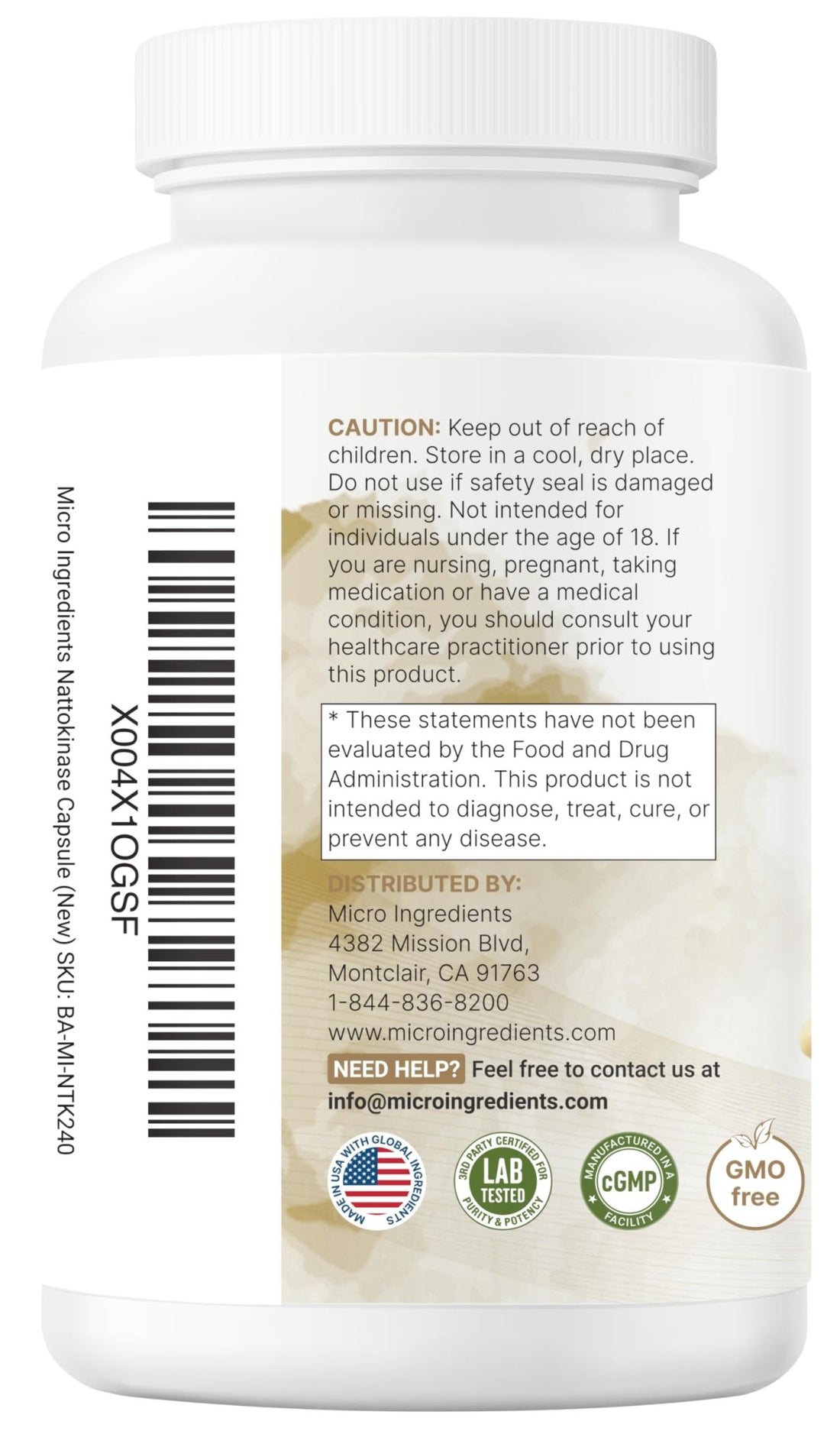 Micro Ingredients Nattokinase 10,000 FU Per Serving (Natural Natto Extract), 240 Vegetarian Capsules | with CoQ10, Turmeric, Aged Garlic & Pine Bark Extract - PrimeBioHealth - canada supplements