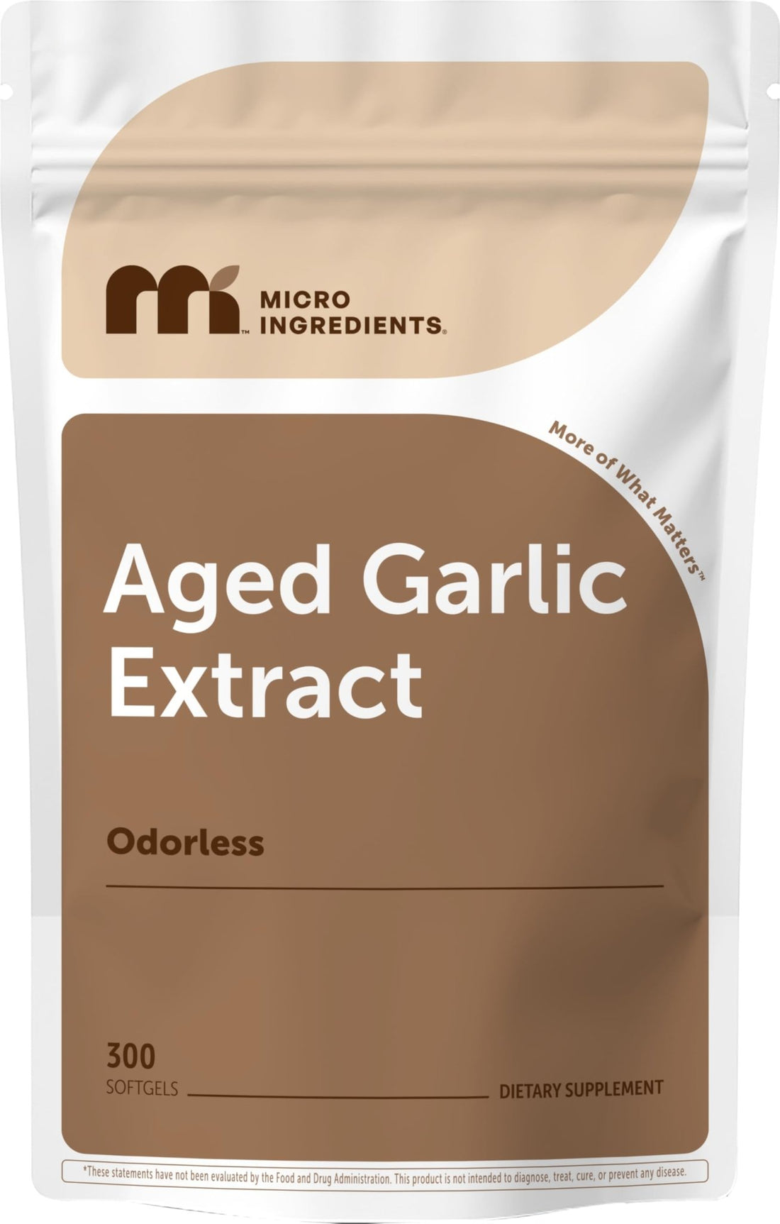 Micro Ingredients Odorless Garlic, 300 Softgels | 2 Years Aged Garlic Extract | Grown Allium Sativum Bulb - PrimeBioHealth - canada supplements