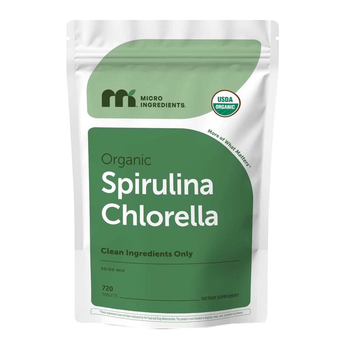 Micro Ingredients Organic Spirulina Chlorella Tablets, 720 Count | 4 Month Supply | 50/50 Algae Blend | Broken Cell Wall | Non-GMO, Filler Free - PrimeBioHealth - canada supplements