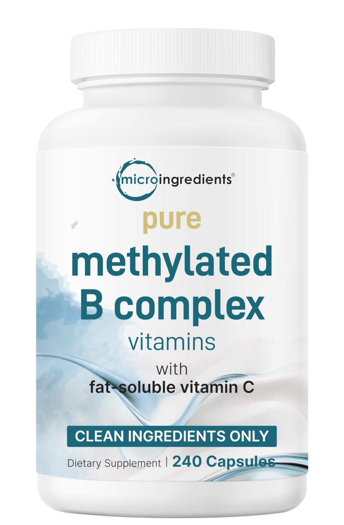 Micro Ingredients Pure Methylated B Complex, 240 Capsules | 11-in-1 Formula with Methylfolate, B12, Thiamin, Inositol, Choline, & Fat Soluble Vitamin C - PrimeBioHealth - canada supplements