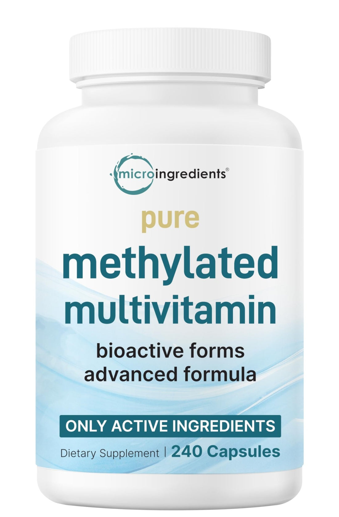 Micro Ingredients Pure Methylated Multivitamin, 240 Capsules | 19-in-1 Formula with Vitamins C, D, B12, Folate, Magnesium - PrimeBioHealth - canada supplements