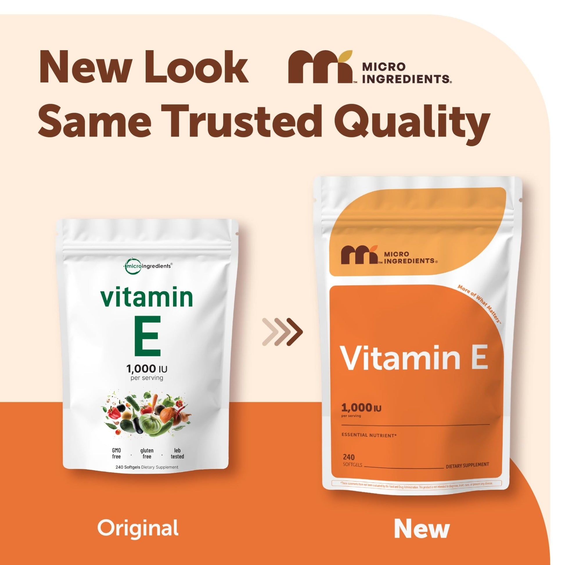 Micro Ingredients Vitamin E 1000 IU, 240 Softgels | Pure Vitamin E Oil Pills | Antioxidant Supplements for Skin and Face | Non-GMO, Gluten Free - PrimeBioHealth - canada supplements