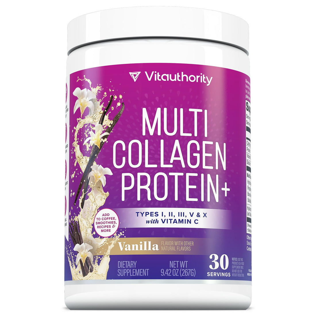 Multi Collagen Peptides Powder for Women - Hydrolyzed Collagen Powder for Women with Types I II III Plus Vitamin C & Hyaluronic Acid for Beautiful Hair - PrimeBioHealth - canada supplements