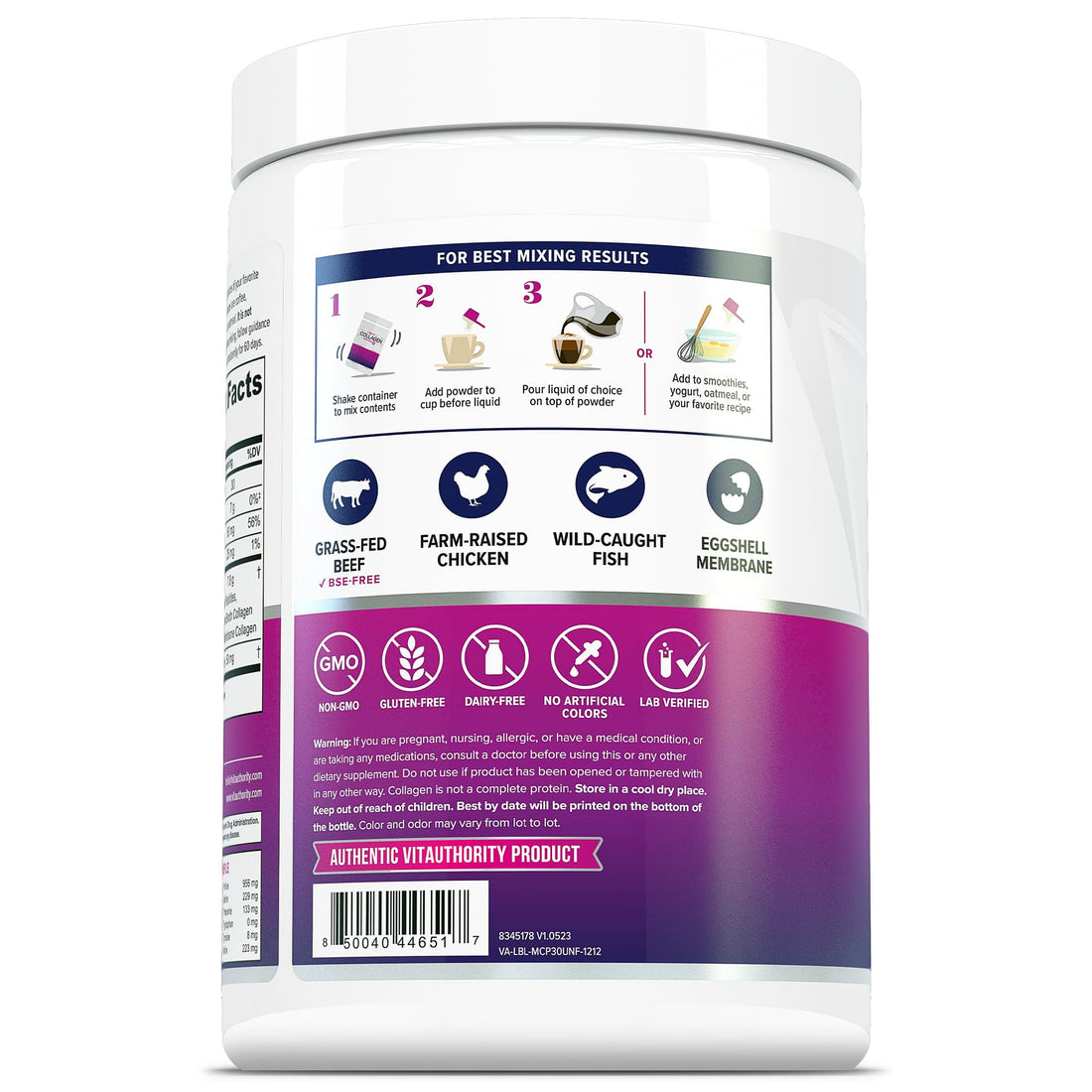 Multi Collagen Peptides Powder for Women - Hydrolyzed Unflavored Collagen Powder for Women with Types I II III V & X plus Vitamin C & Hyaluronic Acid - PrimeBioHealth - canada supplements