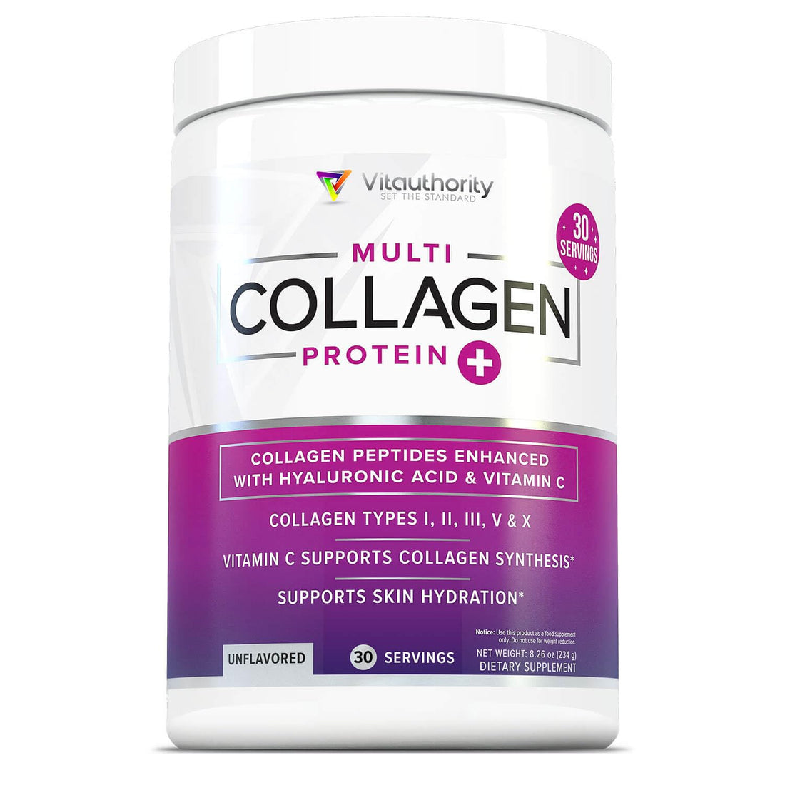 Multi Collagen Peptides Powder for Women - Hydrolyzed Unflavored Collagen Powder for Women with Types I II III V & X plus Vitamin C & Hyaluronic Acid - PrimeBioHealth - canada supplements