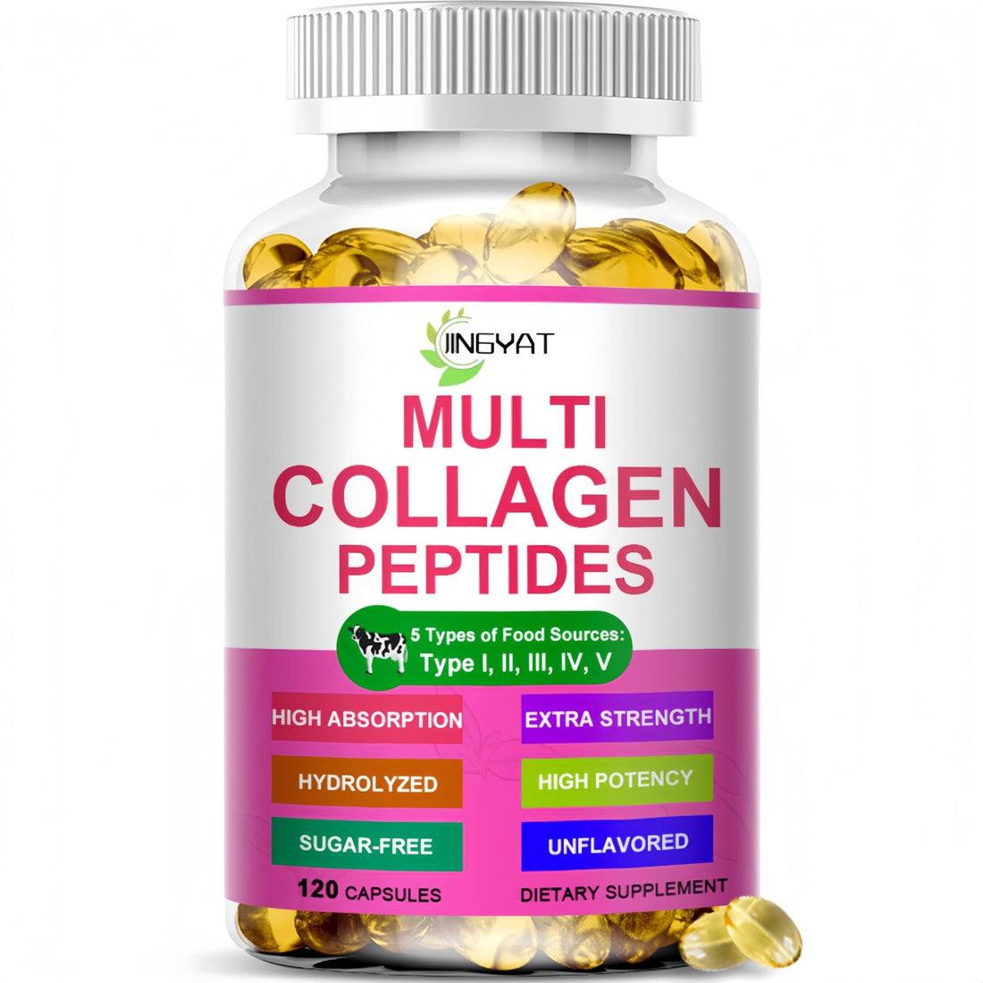 Multi Collagen Peptides Softgels - Hydrolyzed Collagen Peptides For Women & Men with Vitamin C Hyaluronic Acid - High Absorption Collagen Complex - PrimeBioHealth - canada supplements