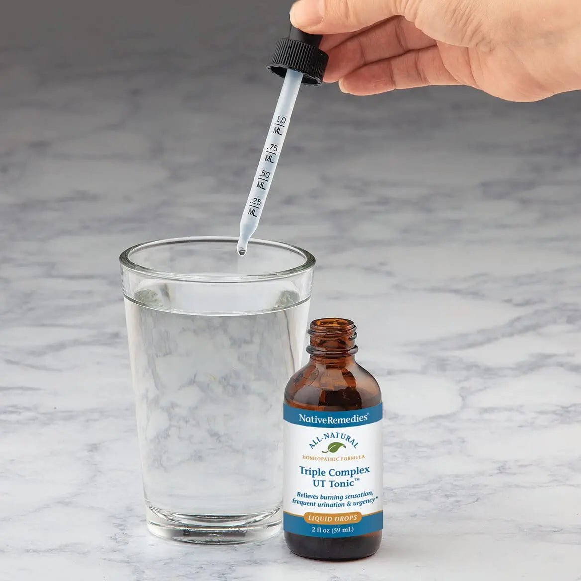 Native Remedies Triple Complex UT Tonic - Natural Homeopathic Formula to Relieve Bladder Irritation, Burning Sensation, Frequent Urination and Urgency - 59 mL - PrimeBioHealth - canada supplements