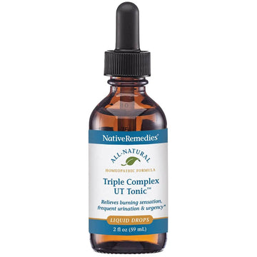 Native Remedies Triple Complex UT Tonic - Natural Homeopathic Formula to Relieve Bladder Irritation, Burning Sensation, Frequent Urination and Urgency - 59 mL - PrimeBioHealth - canada supplements