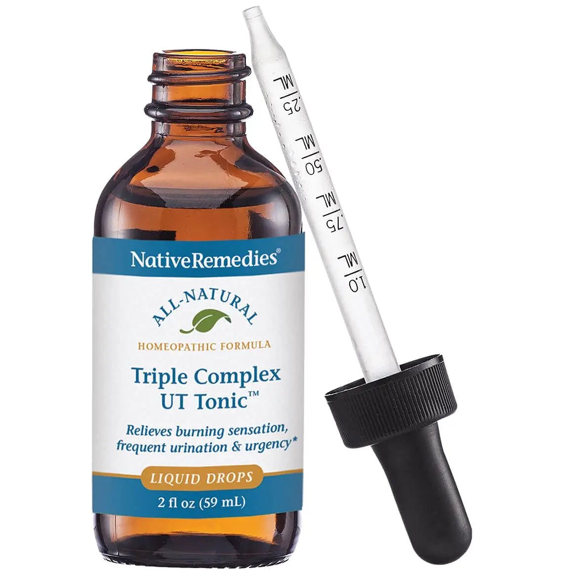 Native Remedies Triple Complex UT Tonic - Natural Homeopathic Formula to Relieve Bladder Irritation, Burning Sensation, Frequent Urination and Urgency - 59 mL - PrimeBioHealth - canada supplements